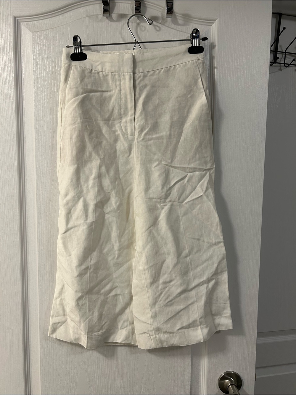 Aritzia babaton Culottes Pants wide flare leg size 0 white peasant cottage boho